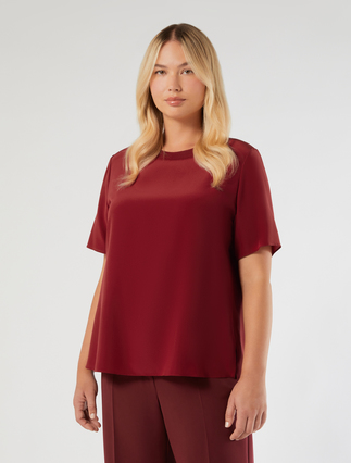 Silk blouse - CHERRY