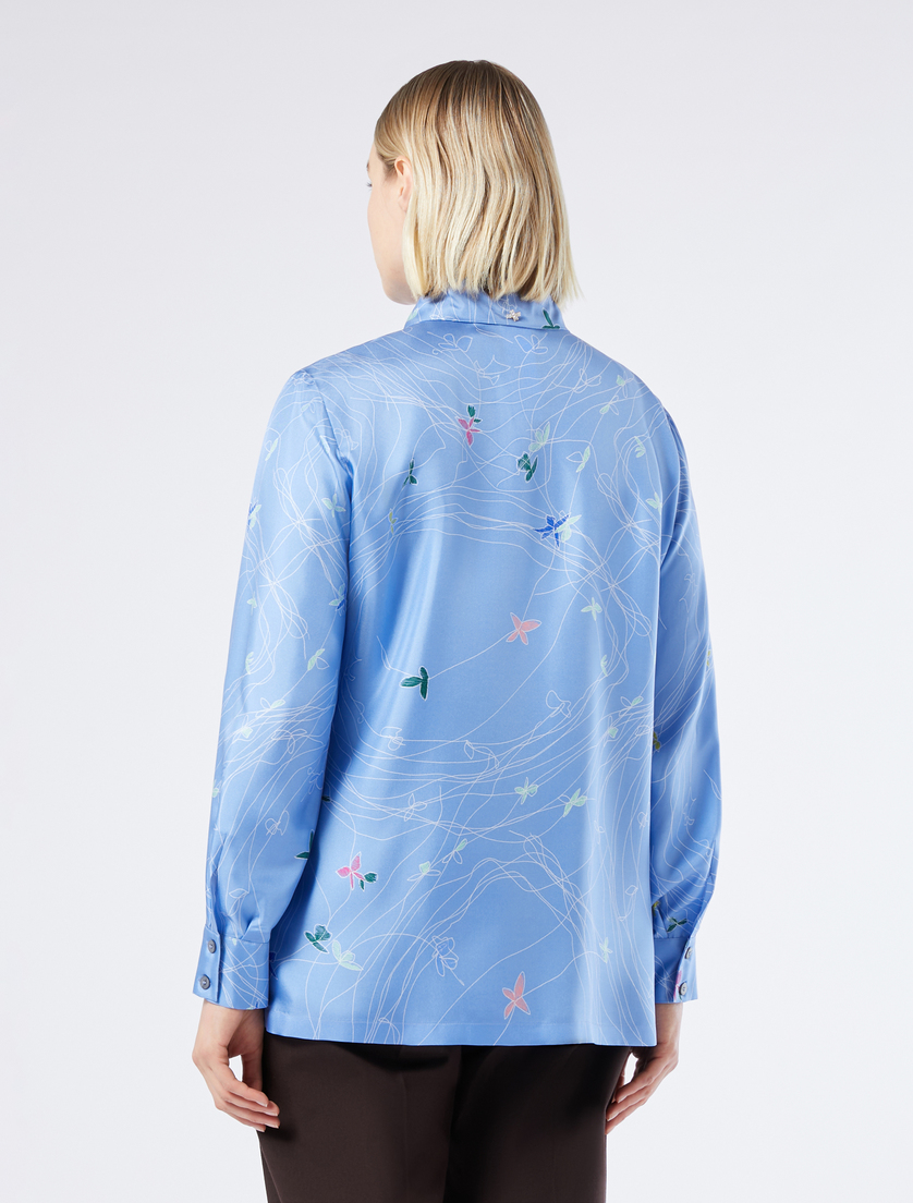 Silk twill shirt - LIGHT BLUE - Marina Rinaldi - 4