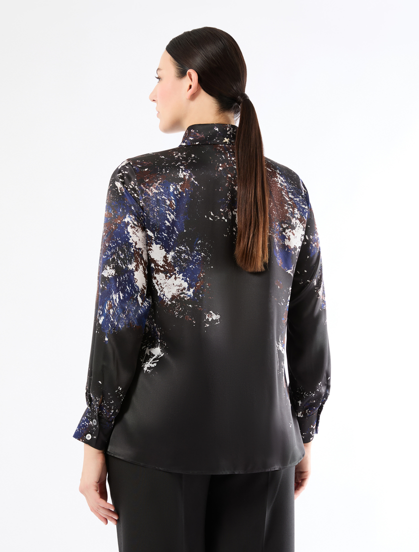 Silk satin shirt - BLACK - Marina Rinaldi - 4