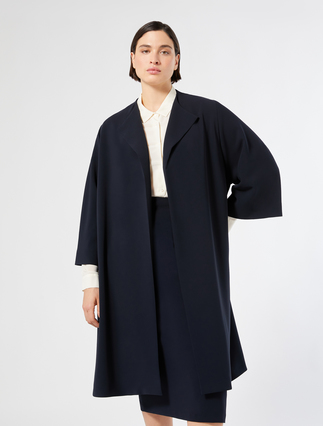 Triacetate cady duster coat - MIDNIGHTBLUE - Marina Rinaldi - 3
