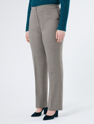 Pure wool twill trousers - CAMEL