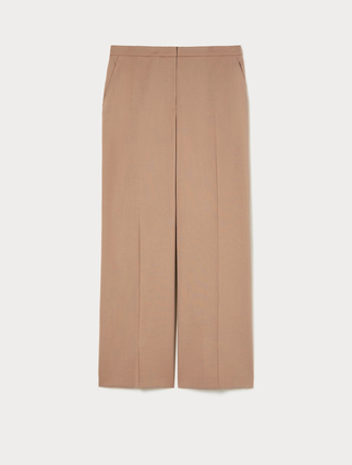 Wide-fit pure woollen cloth trousers - Marina Rinaldi