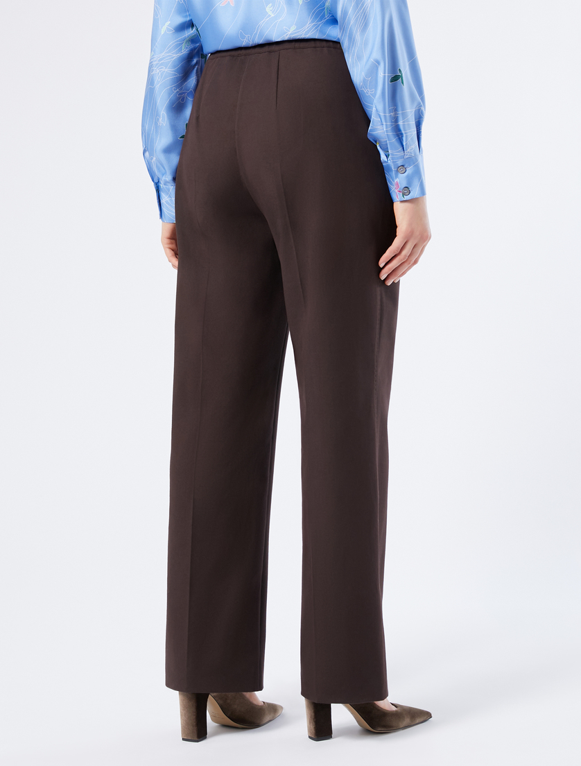 Pantaloni in twill di cotone - CIOCCOLATO - Marina Rinaldi - 4
