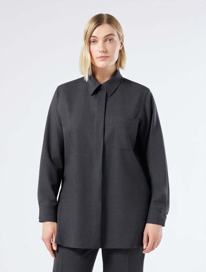 Pure woollen cloth tunic - DARK GREY - Marina Rinaldi - 3 Pure woollen cloth tunic - DARK GREY - Marina Rinaldi - 3
