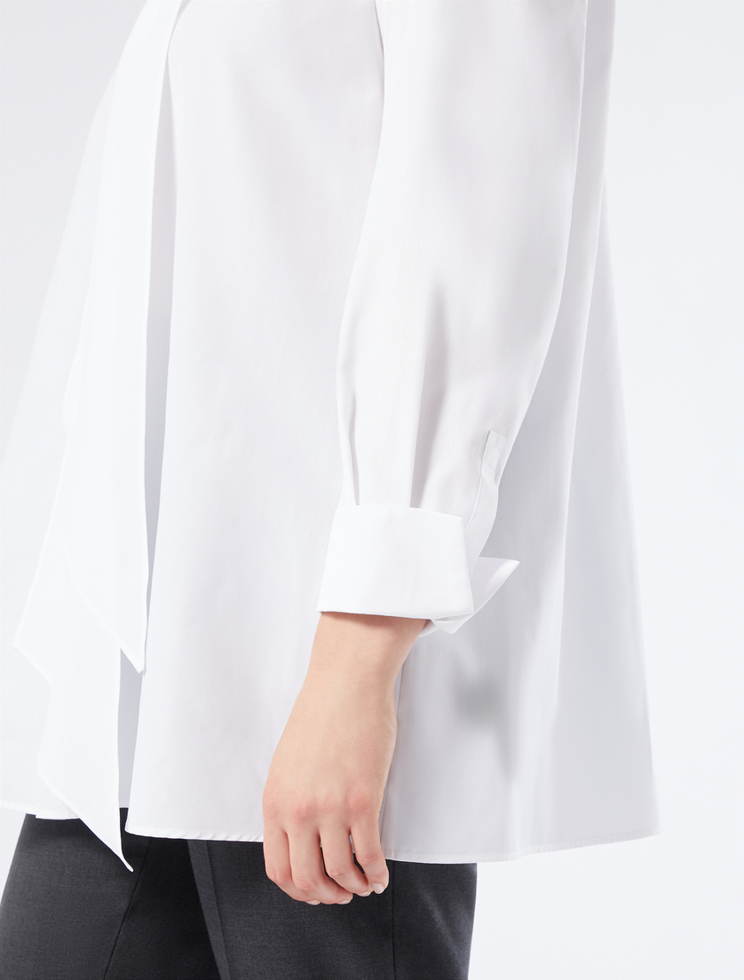 Cotton poplin tunic - OPTICAL WHITE - Marina Rinaldi - 6