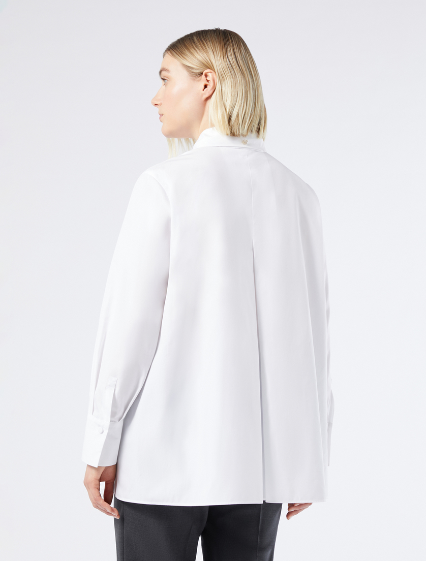 Cotton poplin tunic - OPTICAL WHITE - Marina Rinaldi - 4