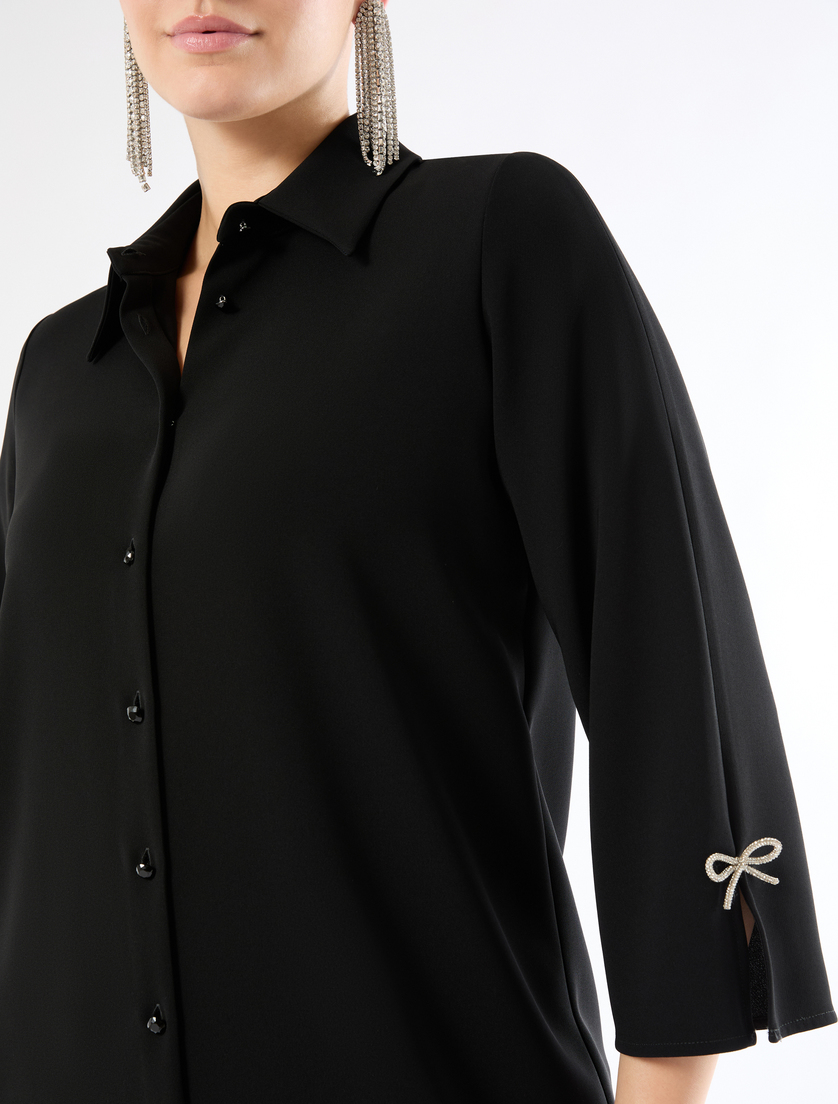 Cady tunic with rhinestones - BLACK - Marina Rinaldi - 5