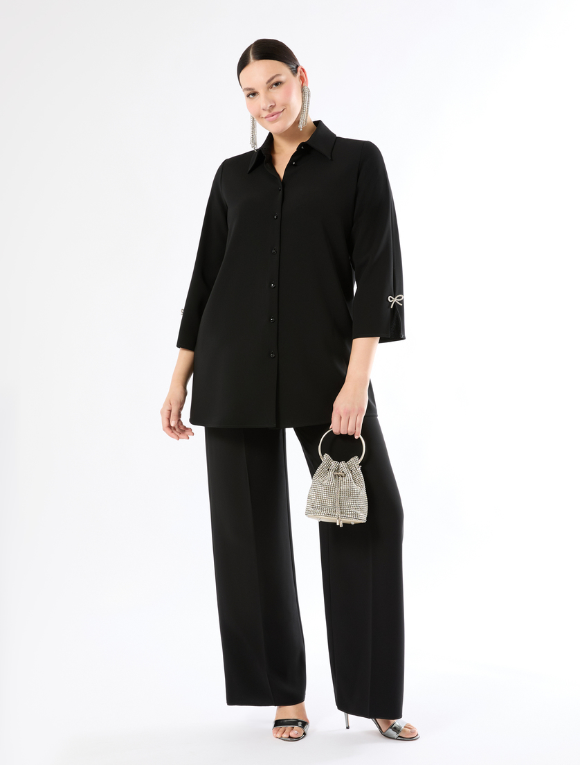 Cady tunic with rhinestones - BLACK - Marina Rinaldi - 2
