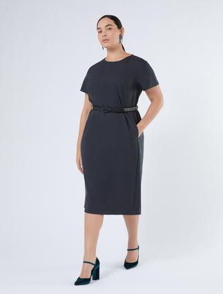 Pure woollen cloth dress - Marina Rinaldi