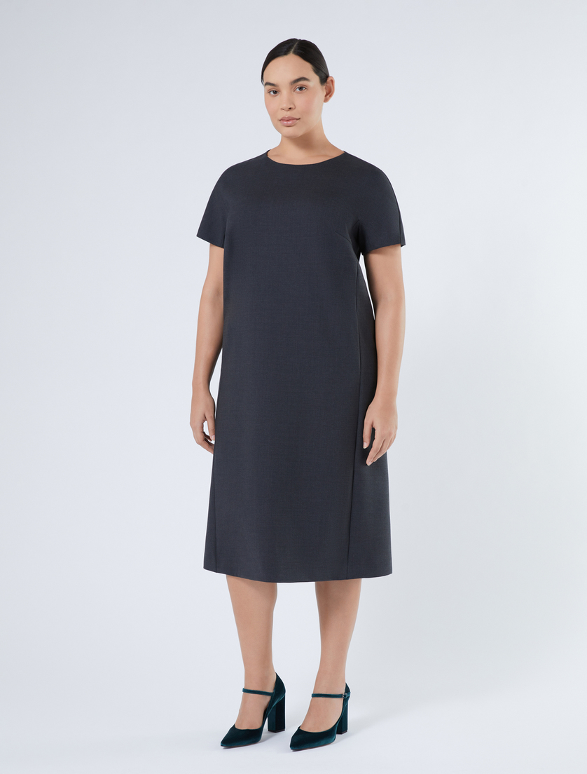 Pure woollen cloth dress - DARK GREY - Marina Rinaldi - 3 Pure woollen cloth dress - DARK GREY - Marina Rinaldi - 3