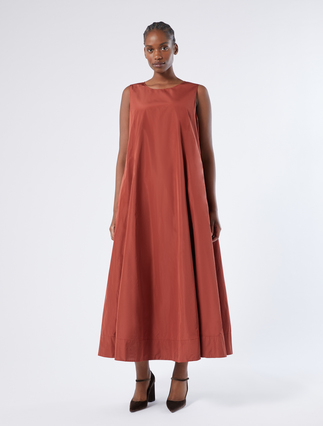 Taffeta dress - TOBACCO