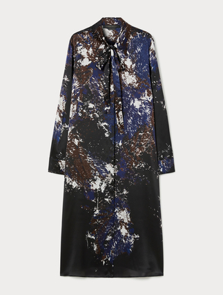 Silk satin shirt dress - Marina Rinaldi