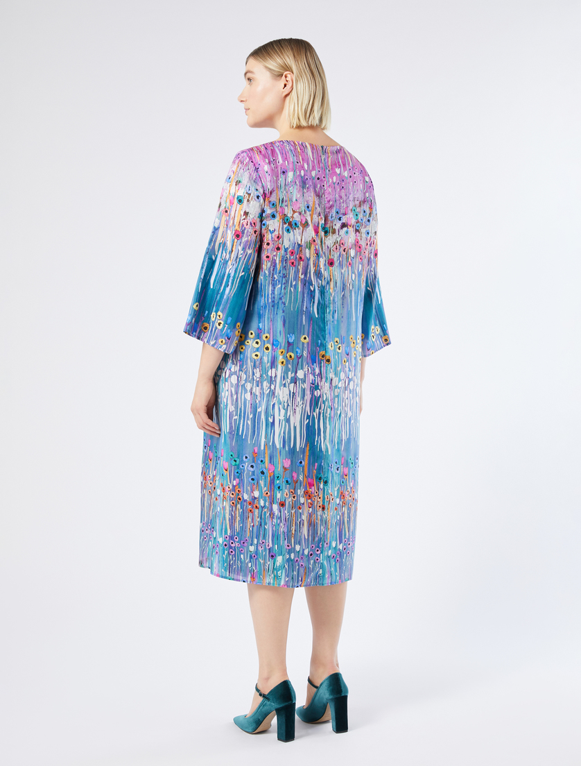 Silk Habotai dress - BLUE PURPLE - Marina Rinaldi - 4 Silk Habotai dress - BLUE PURPLE - Marina Rinaldi - 4