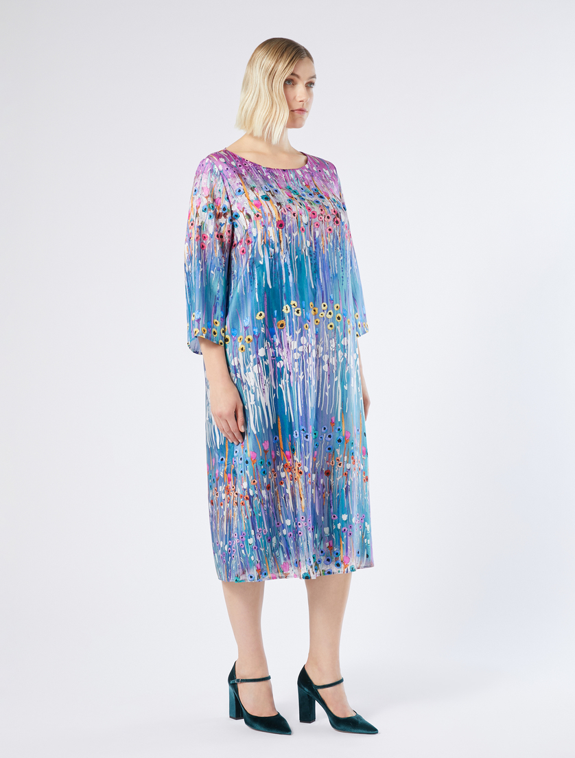 Silk Habotai dress - BLUE PURPLE - Marina Rinaldi - 3 Silk Habotai dress - BLUE PURPLE - Marina Rinaldi - 3