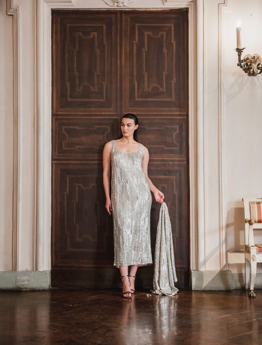 Kleid mit Pailletten - Marina Rinaldi