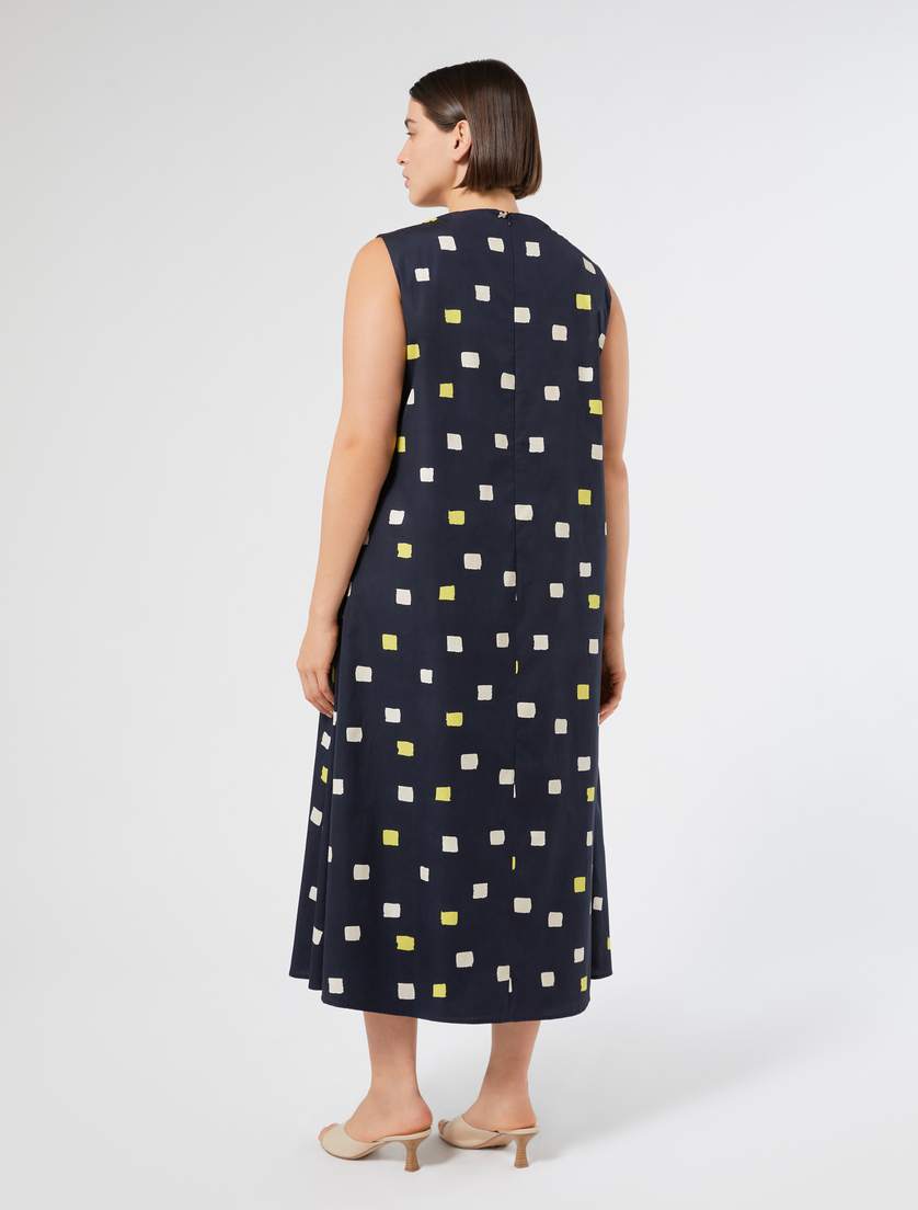 Robe en popeline imprimée - BLEU NUIT - Marina Rinaldi - 4 Robe en popeline imprimée - BLEU NUIT - Marina Rinaldi - 4