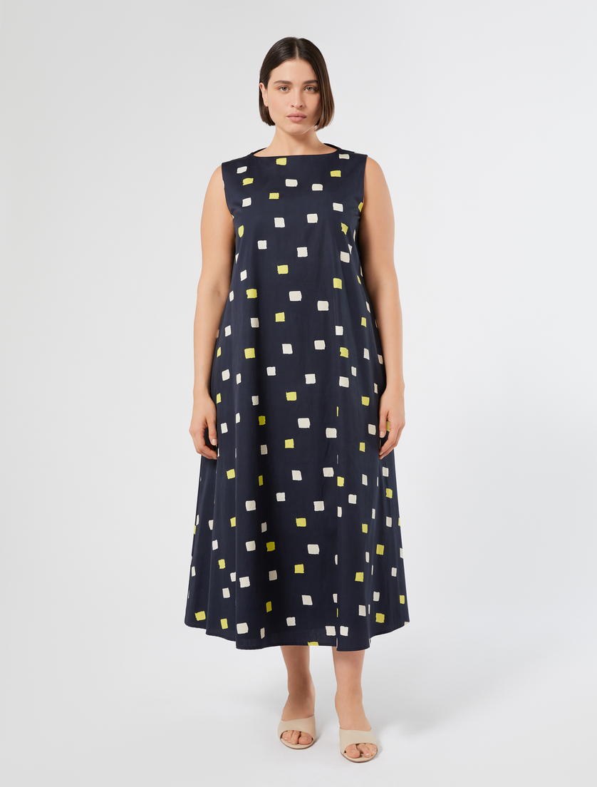 Robe en popeline imprimée - BLEU NUIT - Marina Rinaldi - 3 Robe en popeline imprimée - BLEU NUIT - Marina Rinaldi - 3
