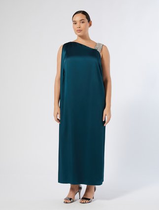 Crepe envers satin dress - EMERALD