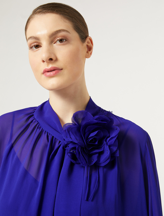 Silk georgette dress - PURPLE - Marina Rinaldi - 5