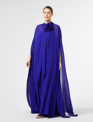 Silk georgette dress - PURPLE - Marina Rinaldi - 3