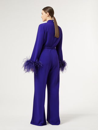Crêpe cady jumpsuit - PURPLE - Marina Rinaldi - 4