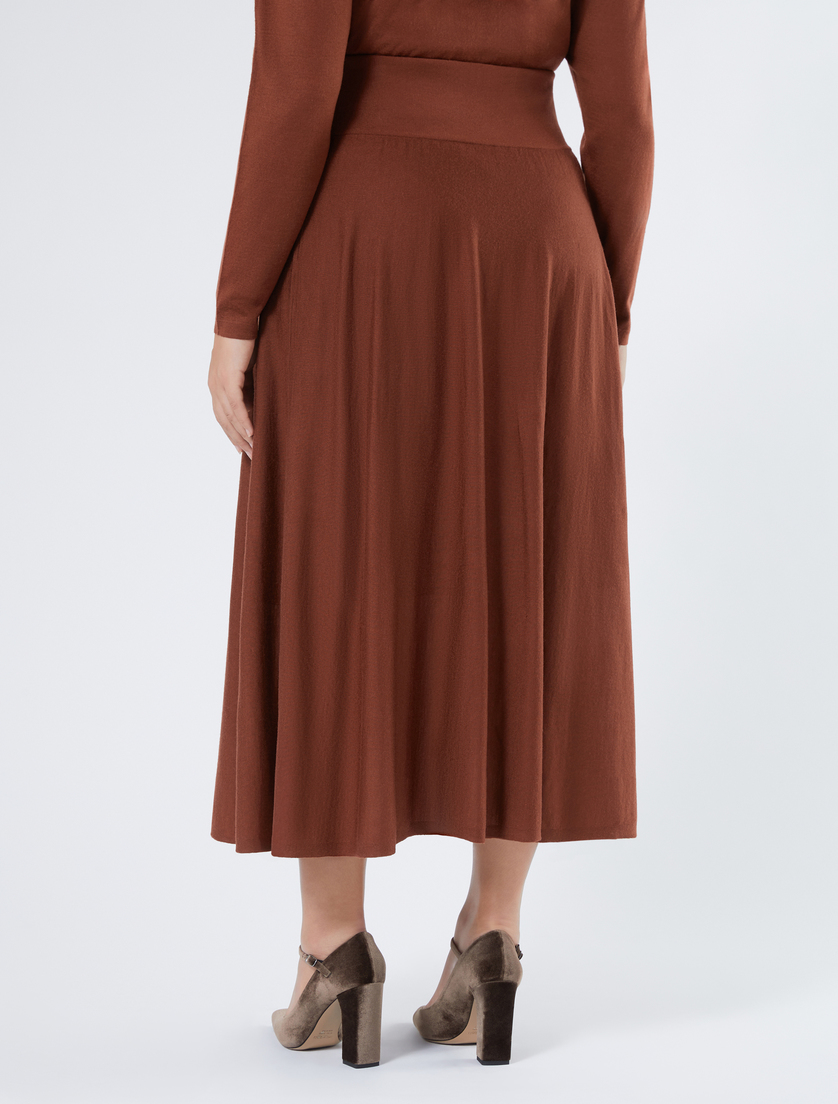 Wool and cashmere skirt - CAMEL - Marina Rinaldi - 4 Wool and cashmere skirt - CAMEL - Marina Rinaldi - 4