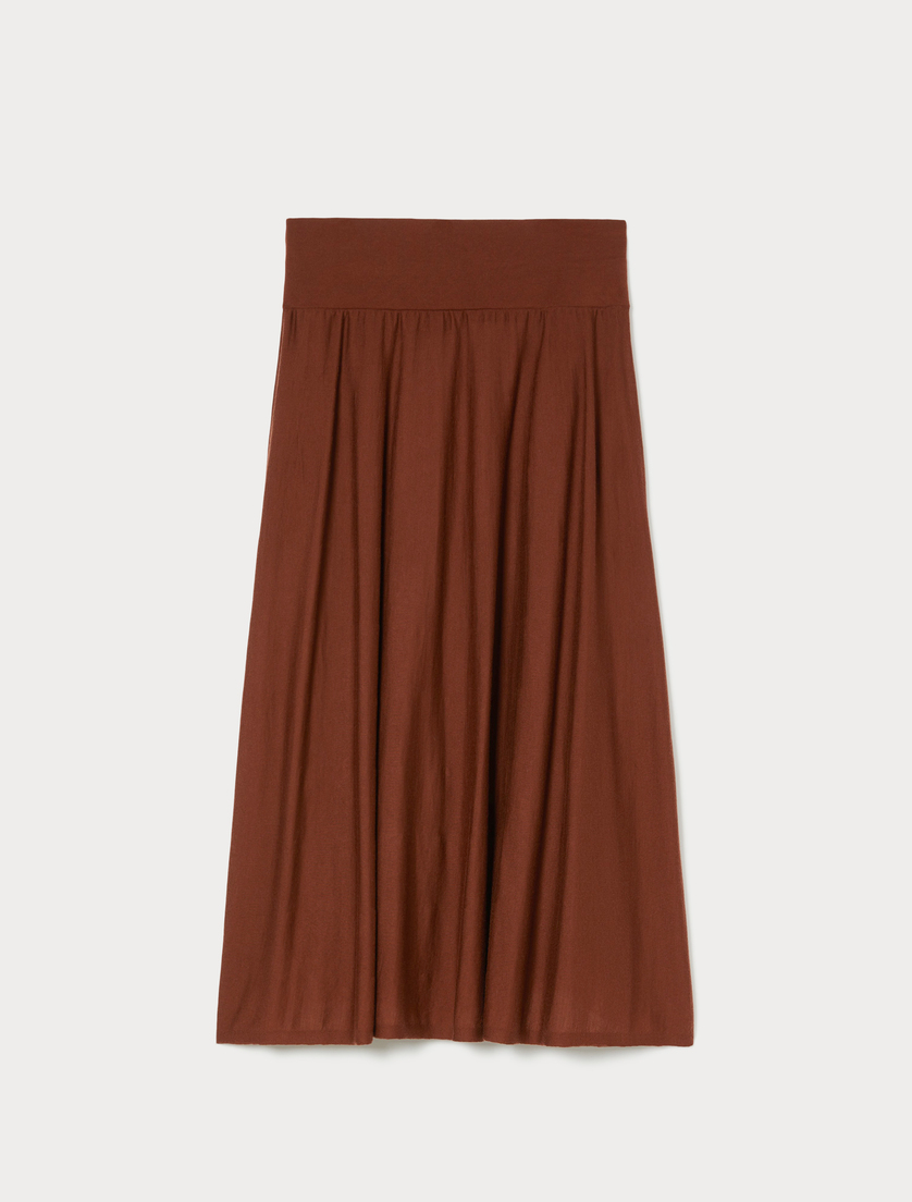 Wool and cashmere skirt - CAMEL - Marina Rinaldi Wool and cashmere skirt - CAMEL - Marina Rinaldi