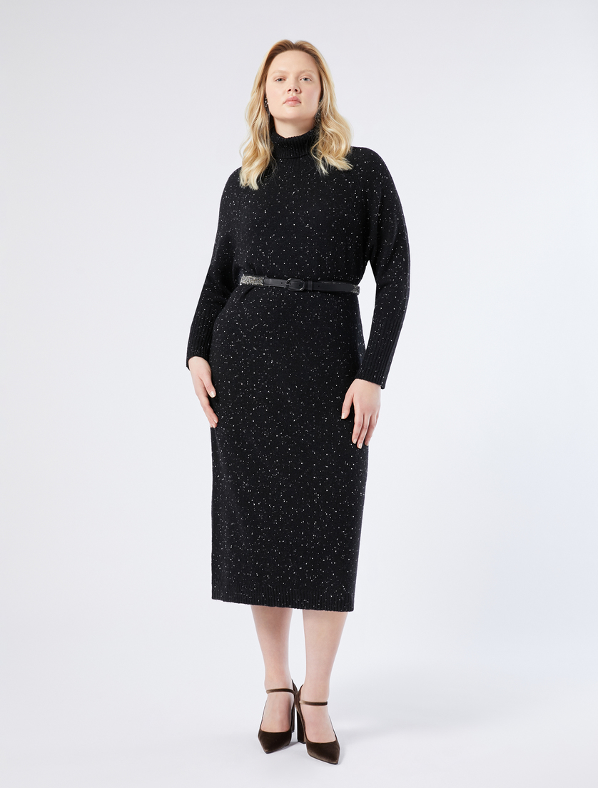 Strickkleid mit Strass - SCHWARZ - Marina Rinaldi - 2 Strickkleid mit Strass - SCHWARZ - Marina Rinaldi - 2