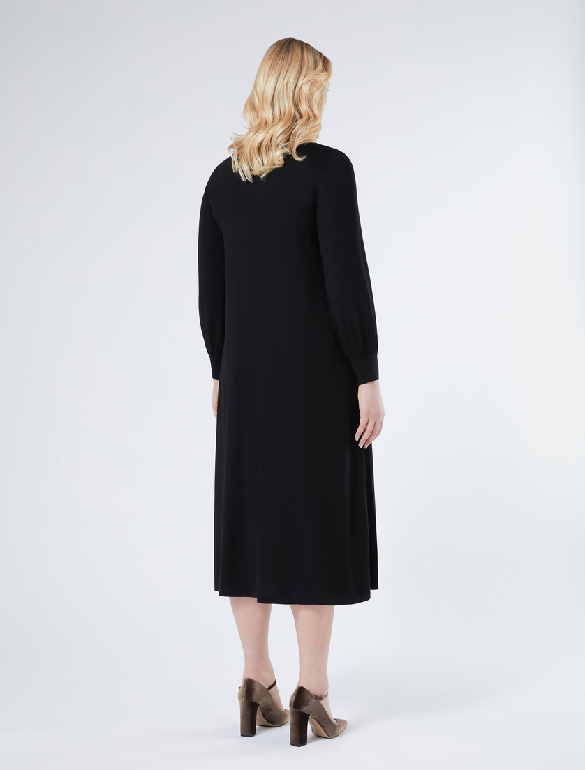 Kleid aus Wolle und Kaschmir - SCHWARZ - Marina Rinaldi - 4 Kleid aus Wolle und Kaschmir - SCHWARZ - Marina Rinaldi - 4