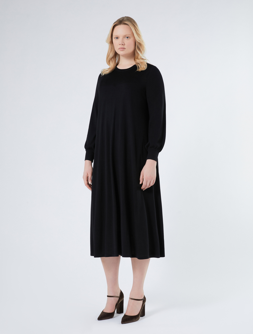 Kleid aus Wolle und Kaschmir - SCHWARZ - Marina Rinaldi - 3 Kleid aus Wolle und Kaschmir - SCHWARZ - Marina Rinaldi - 3