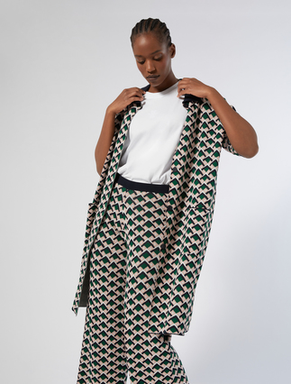Jacquard knit fabric trousers - Marina Rinaldi