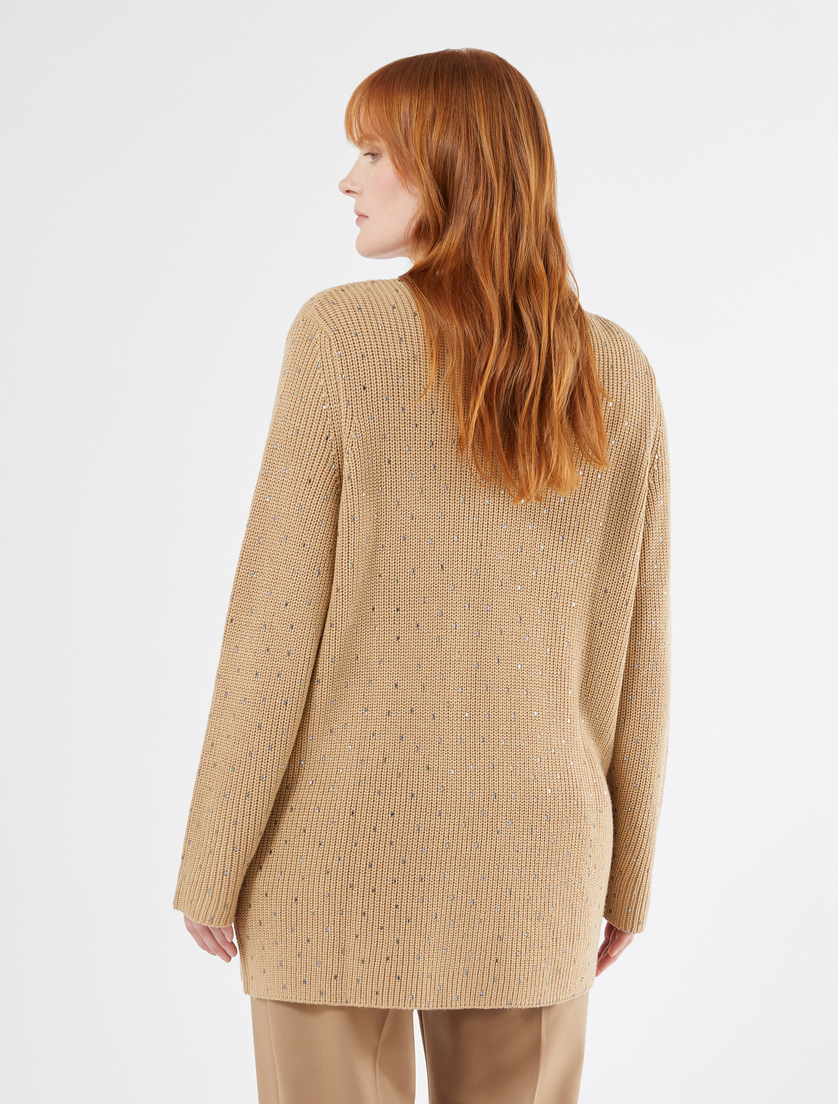Cardigan aus Wollmischung mit Strass - KAMEL - Marina Rinaldi - 4 Cardigan aus Wollmischung mit Strass - KAMEL - Marina Rinaldi - 4