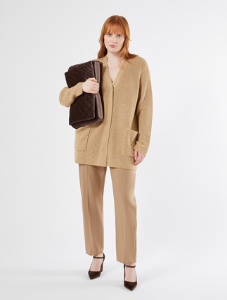 Cardigan aus Wollmischung mit Strass - Marina Rinaldi