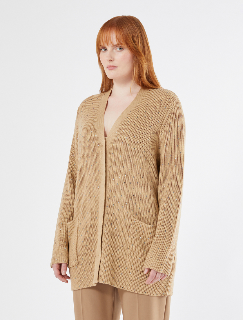 Cardigan aus Wollmischung mit Strass - KAMEL - Marina Rinaldi - 3 Cardigan aus Wollmischung mit Strass - KAMEL - Marina Rinaldi - 3