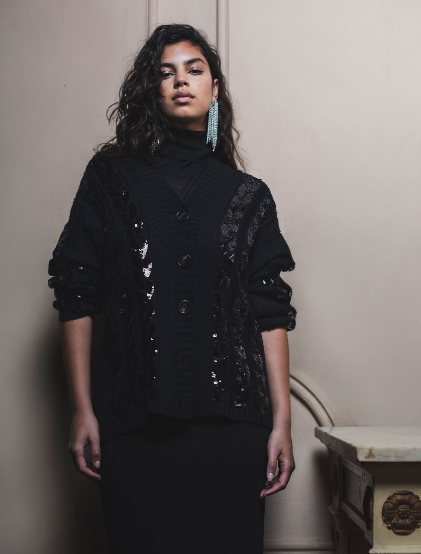 Cardigan with embroidery - Marina Rinaldi