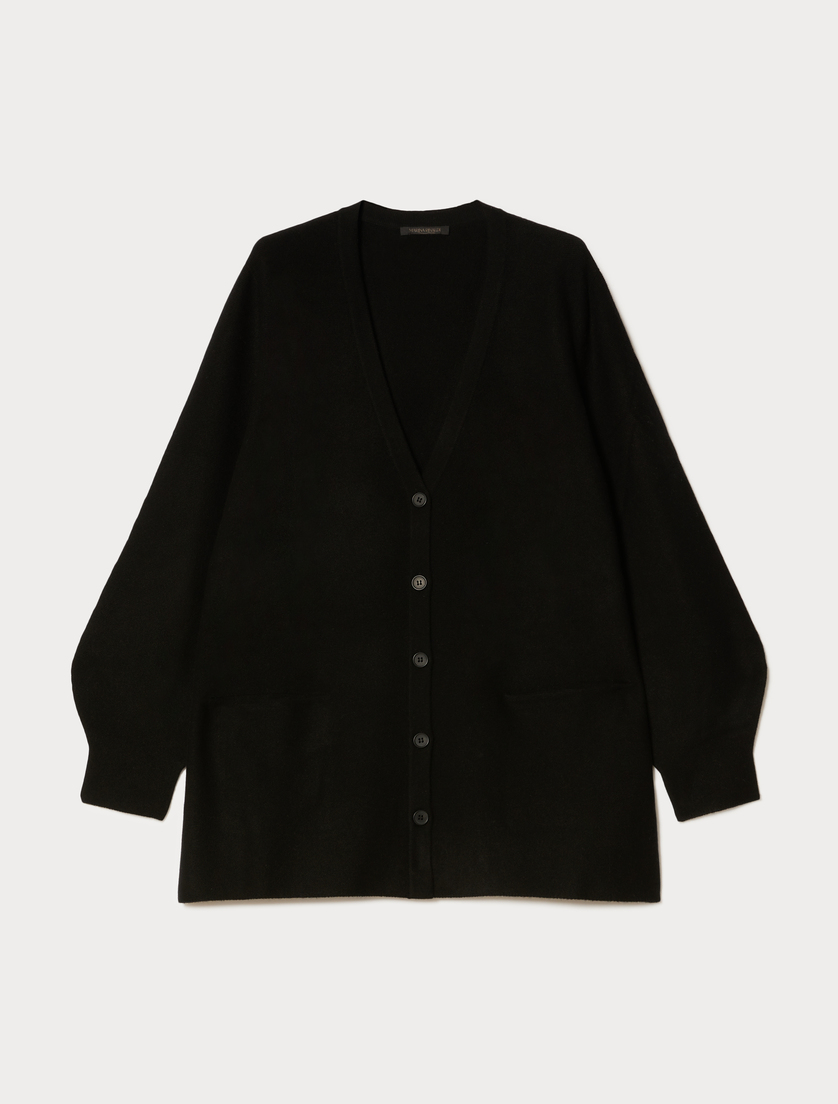 Pure cashmere cardigan - BLACK - Marina Rinaldi