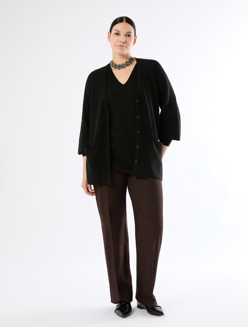 Pure cashmere cardigan - BLACK - Marina Rinaldi - 2