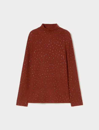 Pullover aus Wollmischung mit Strass - Marina Rinaldi