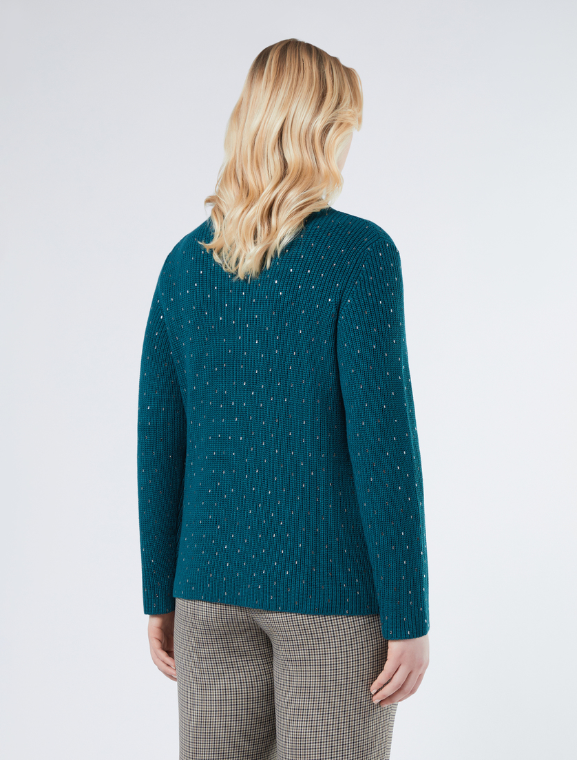 Pullover aus Wollmischung mit Strass - PETROL - Marina Rinaldi - 4 Pullover aus Wollmischung mit Strass - PETROL - Marina Rinaldi - 4