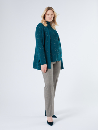 Pullover aus Wollmischung mit Strass - Marina Rinaldi