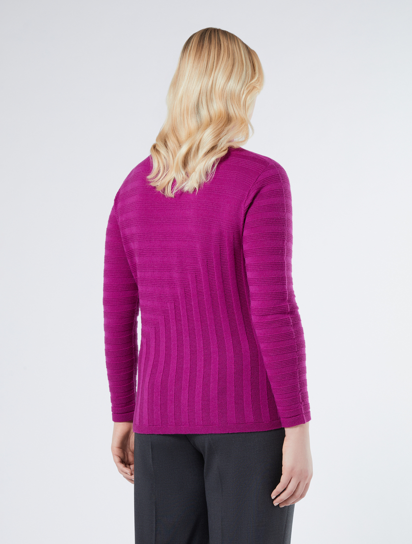 Rollkragenpullover aus reiner Wolle - FUCHSIE - Marina Rinaldi - 4