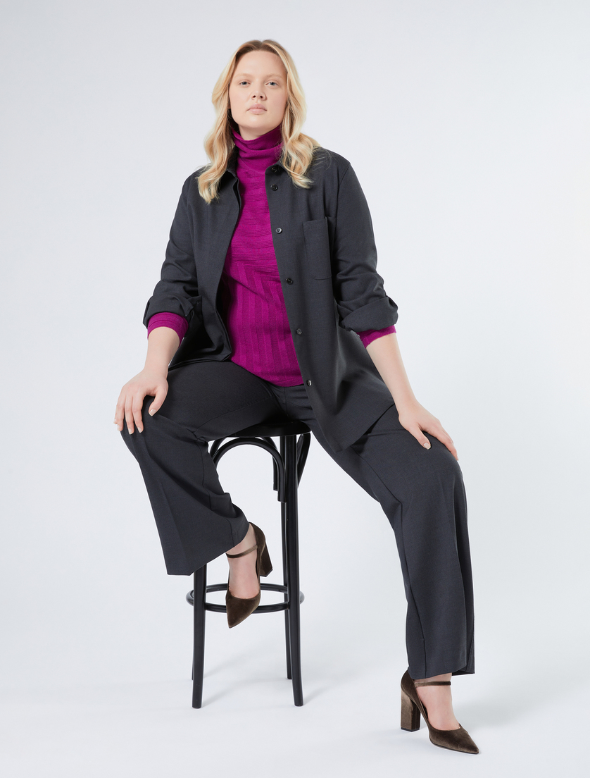 Rollkragenpullover aus reiner Wolle - FUCHSIE - Marina Rinaldi - 2