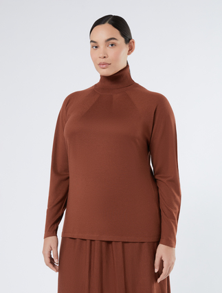 Wool and cashmere sweater - CAMEL