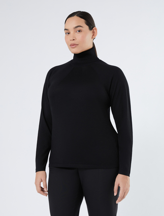 Wool and cashmere sweater - BLACK