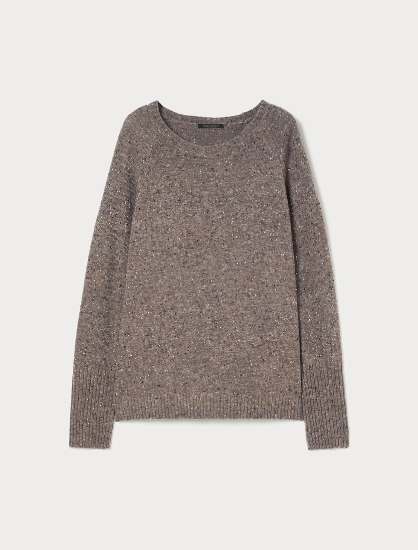 Boxy-Fit-Pullover mit Strass - TAUBENGRAU - Marina Rinaldi Boxy-Fit-Pullover mit Strass - TAUBENGRAU - Marina Rinaldi
