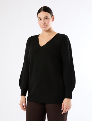 Pure cashmere sweater - BLACK
