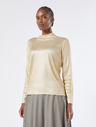 Metallic yarn jumper - GOLD