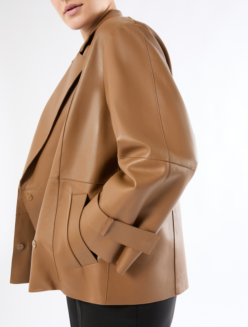 Nappa leather jacket - CAMEL - Marina Rinaldi - 5