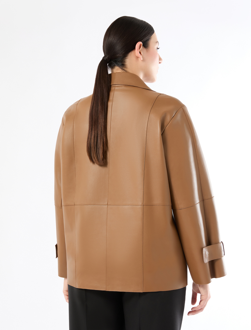Nappa leather jacket - CAMEL - Marina Rinaldi - 4