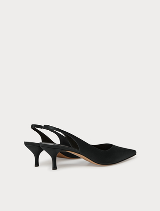 Satin sling-back court shoes - BLACK - Marina Rinaldi - 3
